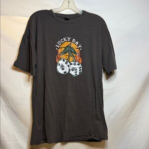 SHEIN Dice Graphic Tee - Charcoal